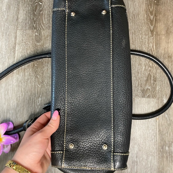 ooney & Bourke East West Tassel Black Leather Shoulder Purse Bag - Picture 4 of 4